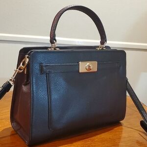 Coach Colorblock Lane Carryall with Snake Handle